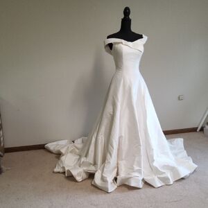 Elegant Off-Shoulder White Gown